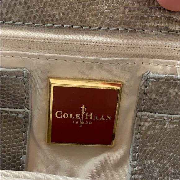 ColeHaan Purse NWOT Never used tan, cream and gold - Picture 4 of 11